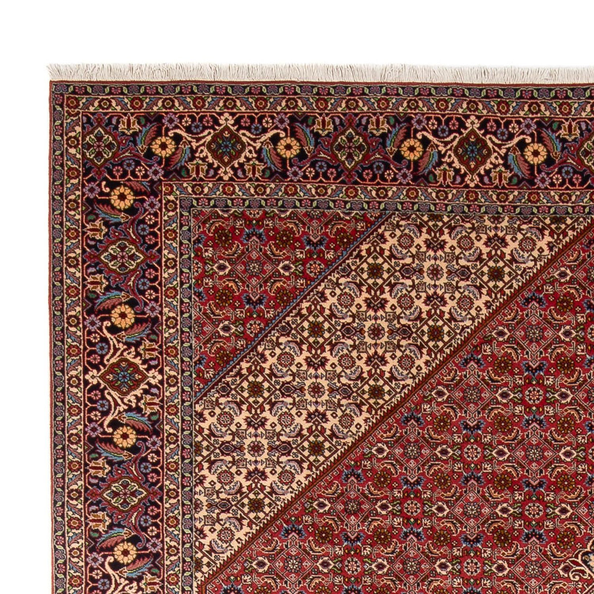 Tapis persan - Bidjar - 339 x 249 cm - rouge foncé