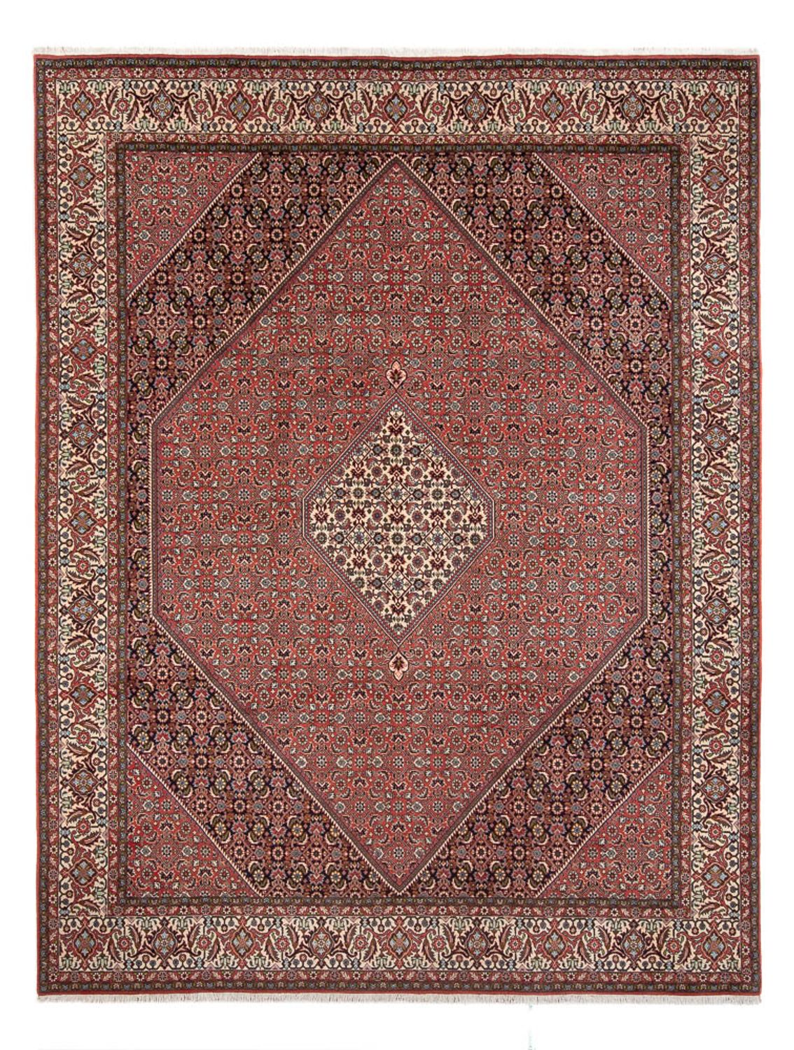 Tapis persan - Bidjar - 334 x 248 cm - rouge clair