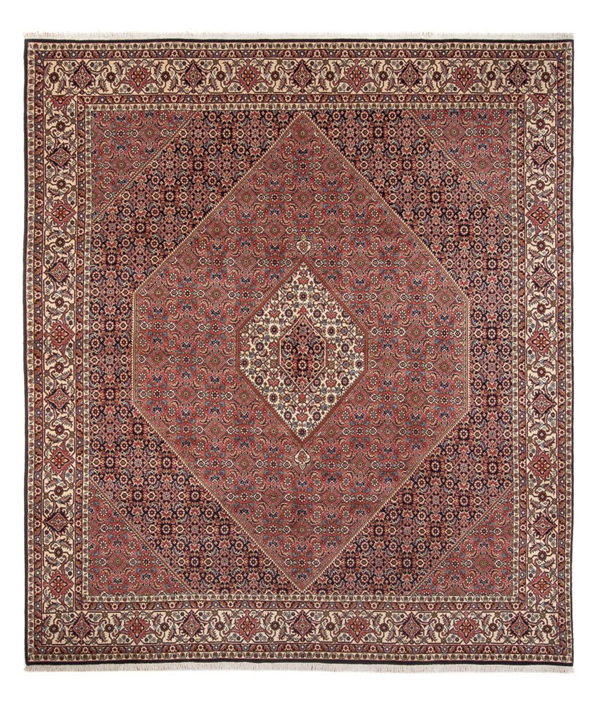 Tapis persan - Bidjar - 299 x 244 cm - rouge foncé