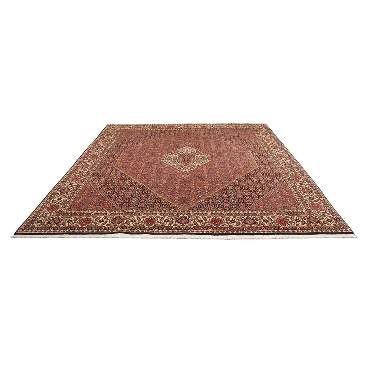 Tapis persan - Bidjar - 299 x 244 cm - rouge foncé