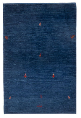 Tapis Gabbeh - Persan - 162 x 100 cm - bleu foncé