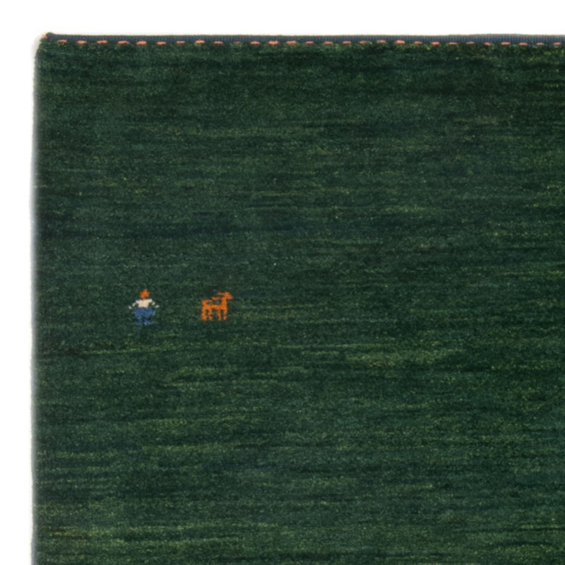 Tapis Gabbeh - Persan - 151 x 104 cm - vert foncé