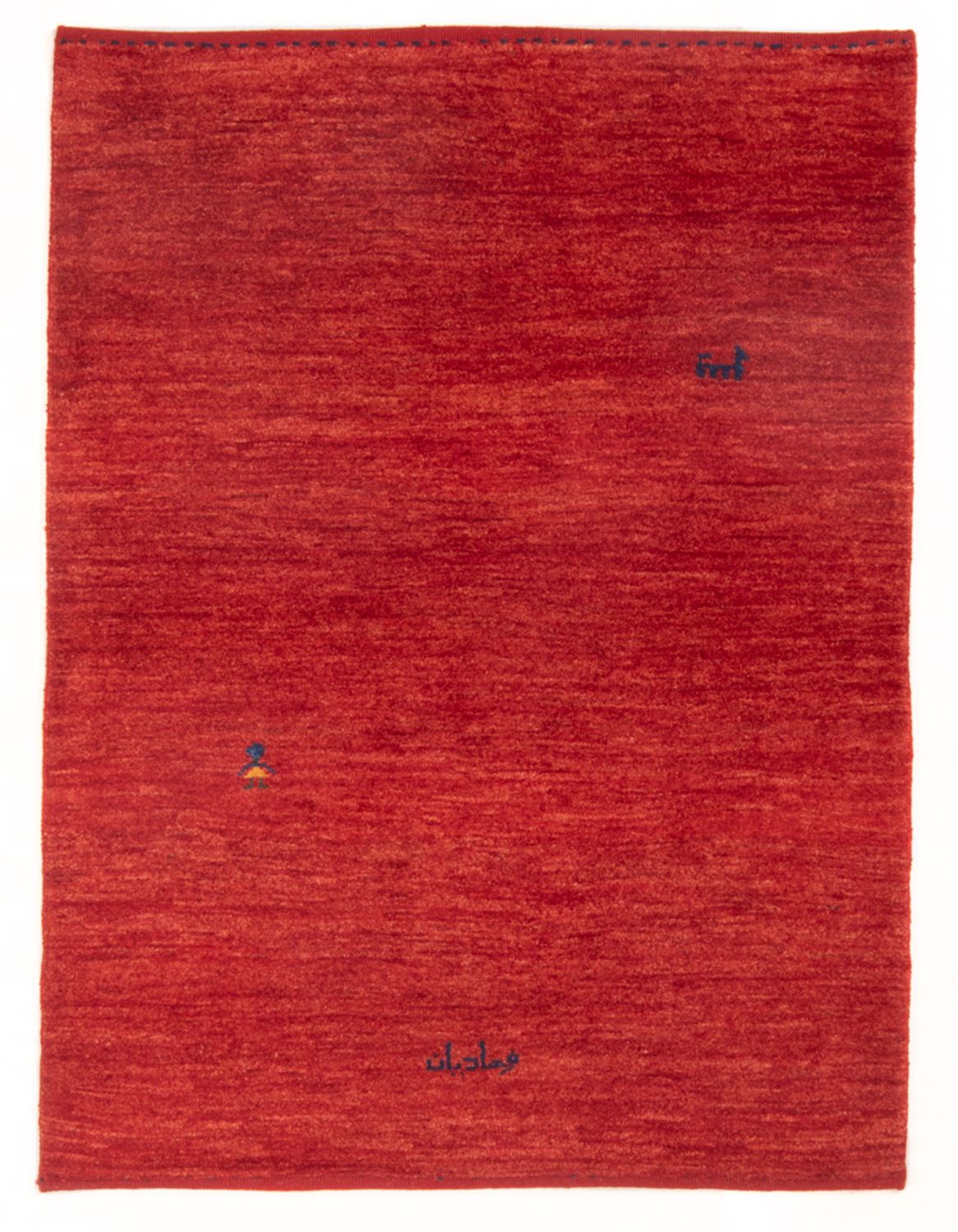 Tapis Gabbeh - Persan - 145 x 100 cm - rouge