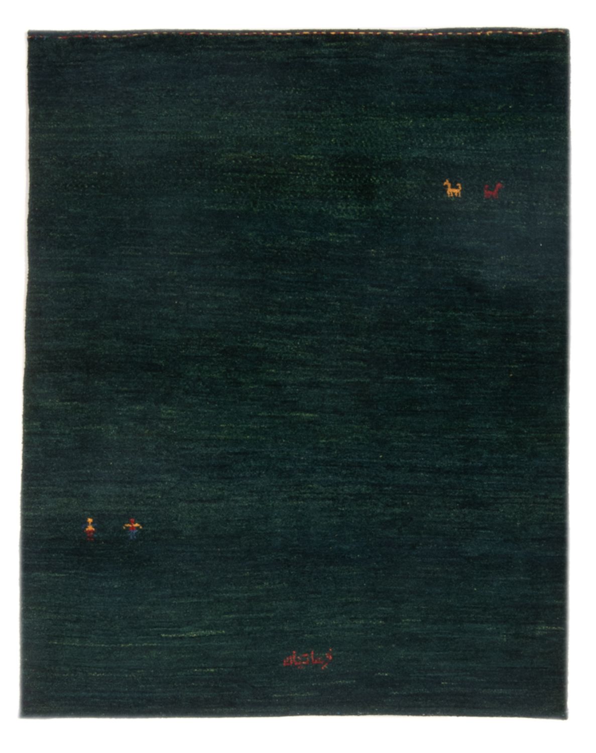 Tapis Gabbeh - Persan - 148 x 104 cm - vert foncé