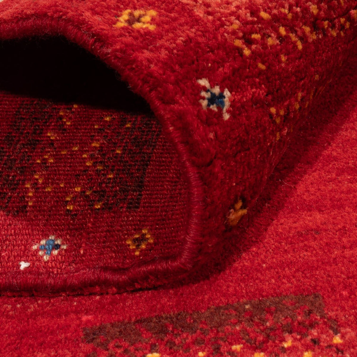 Tapis Gabbeh - Persan - 144 x 104 cm - rouge foncé