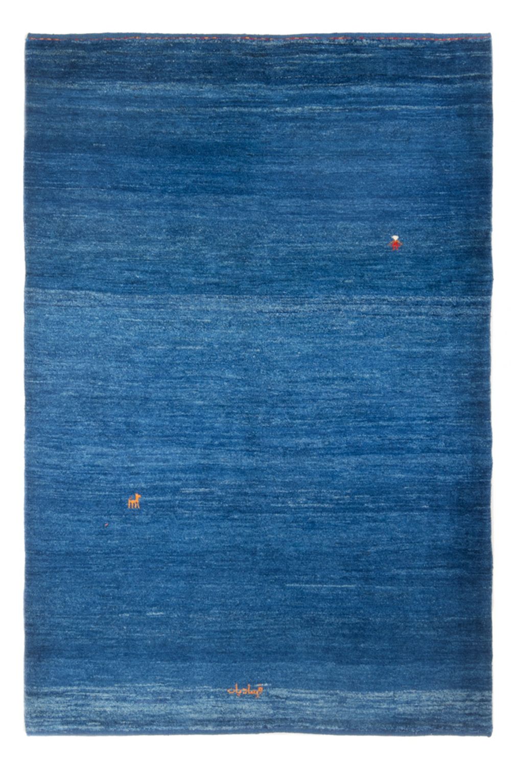 Tapis Gabbeh - Persan - 184 x 122 cm - bleu de mer