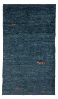 Tapis Gabbeh - Persan - 193 x 119 cm - bleu foncé