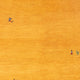 Tapis Gabbeh - Persan - 147 x 100 cm - or