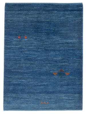 Tapis Gabbeh - Persan - 147 x 102 cm - bleu de mer