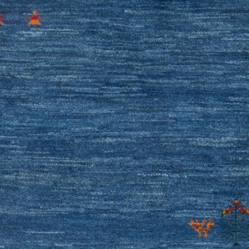 Tapis Gabbeh - Persan - 147 x 102 cm - bleu de mer