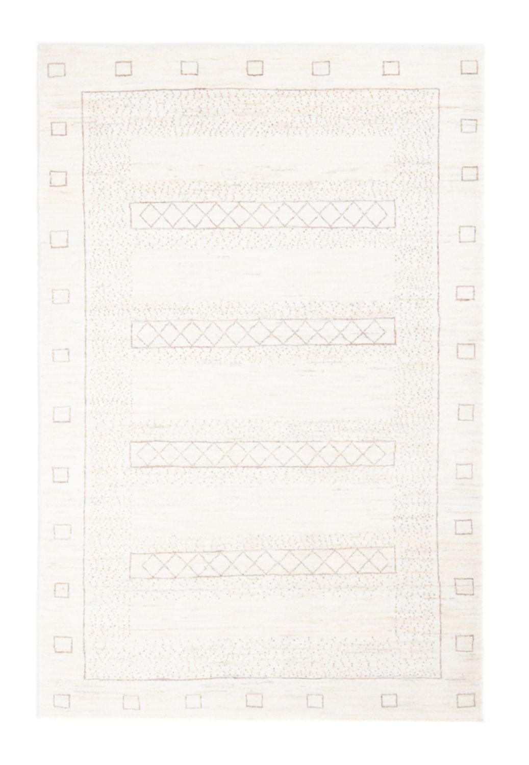 Tapis Gabbeh - Persan - 180 x 120 cm - blanc