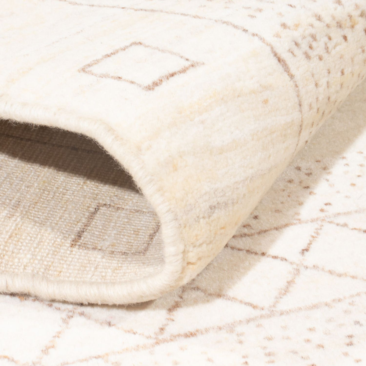 Tapis Gabbeh - Persan - 180 x 120 cm - blanc