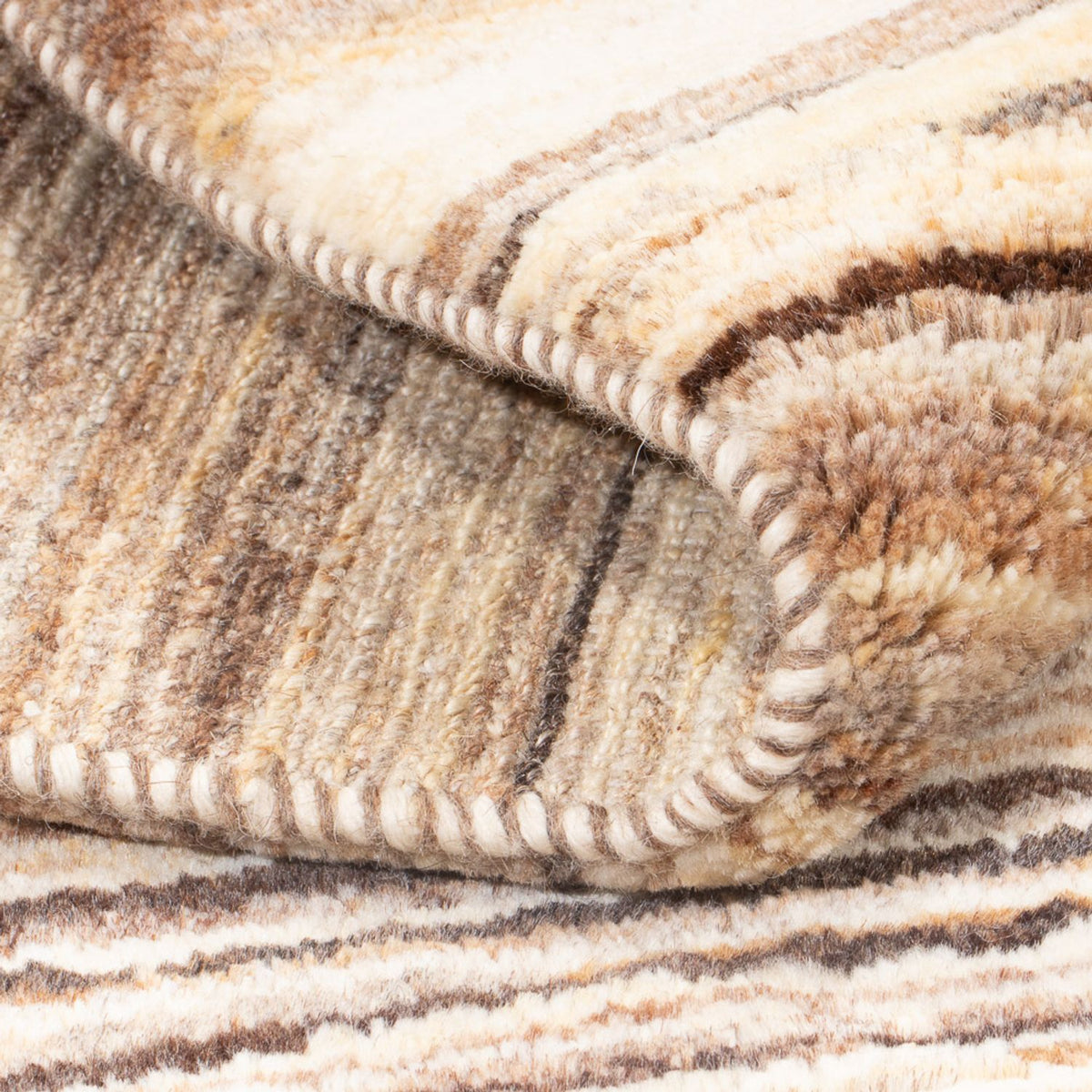 Tapis Gabbeh - Persan - 146 x 106 cm - beige foncé