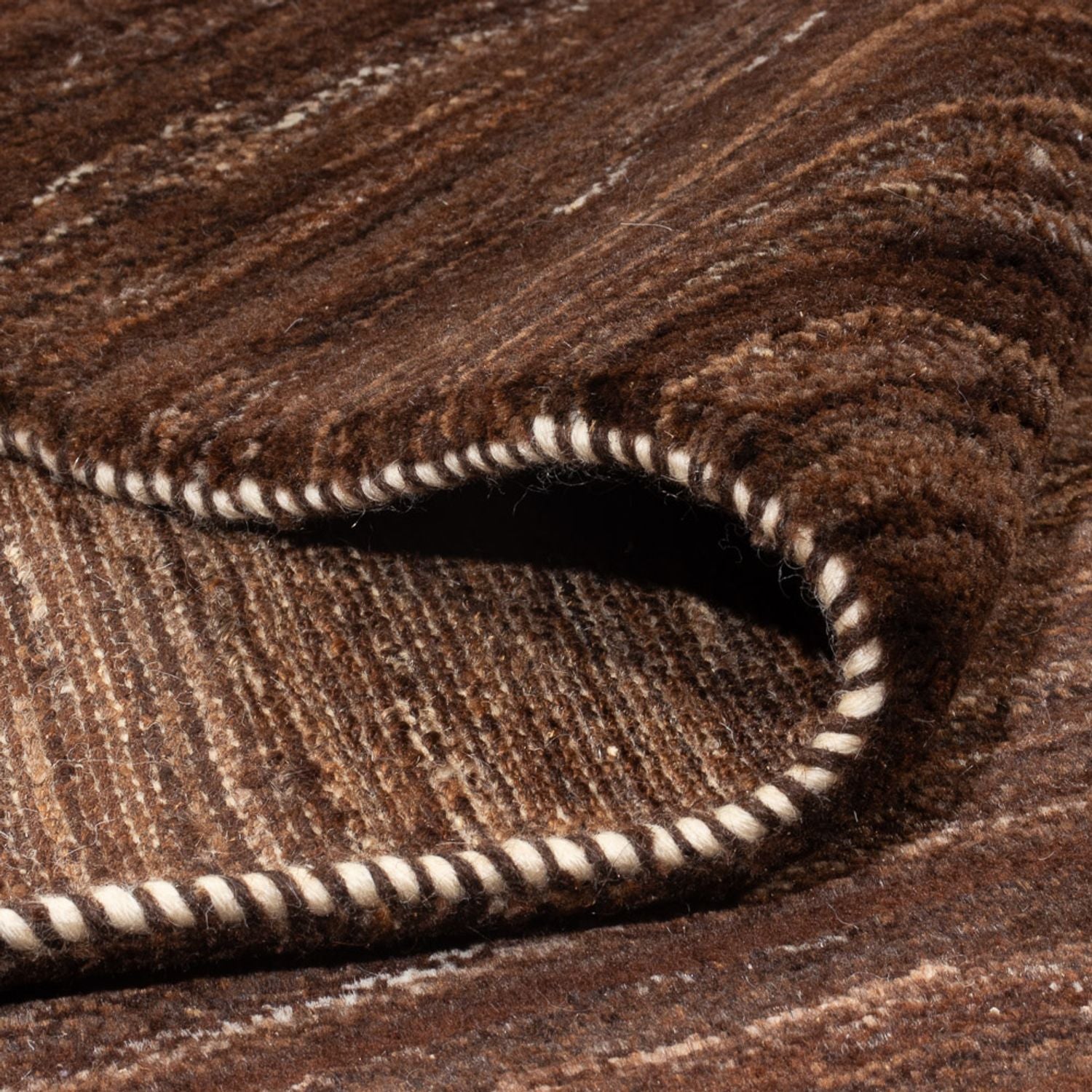 Tapis Gabbeh - Persan - 248 x 215 cm - marron foncé