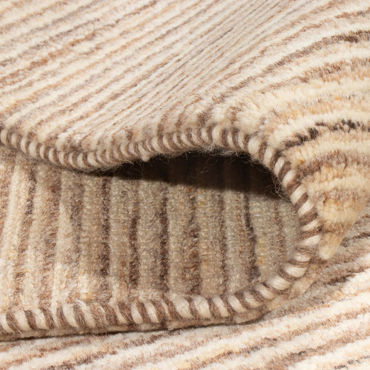 Tapis Gabbeh - Persan - 216 x 173 cm - marron clair