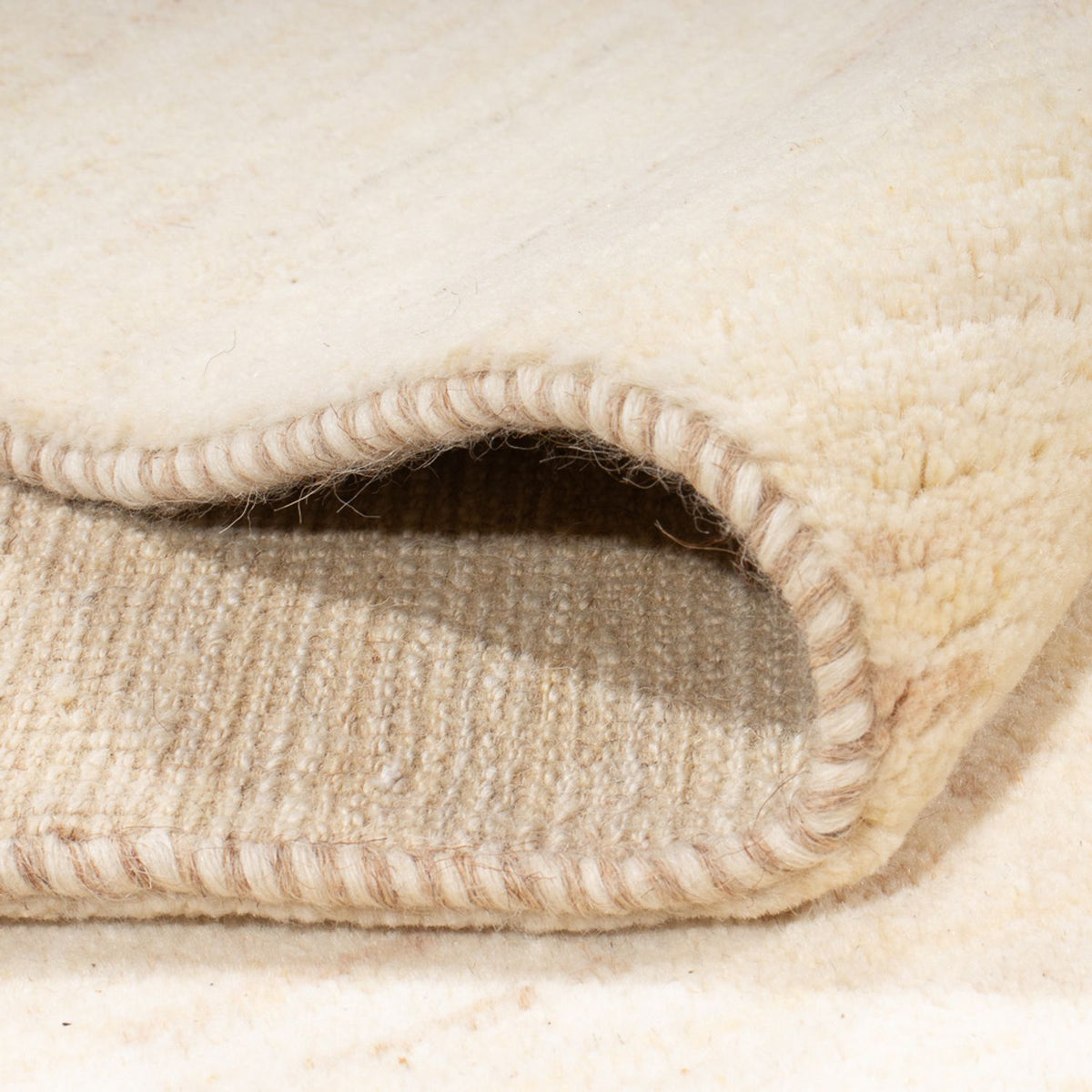 Tapis Gabbeh - Persan - 234 x 171 cm - blanc naturel