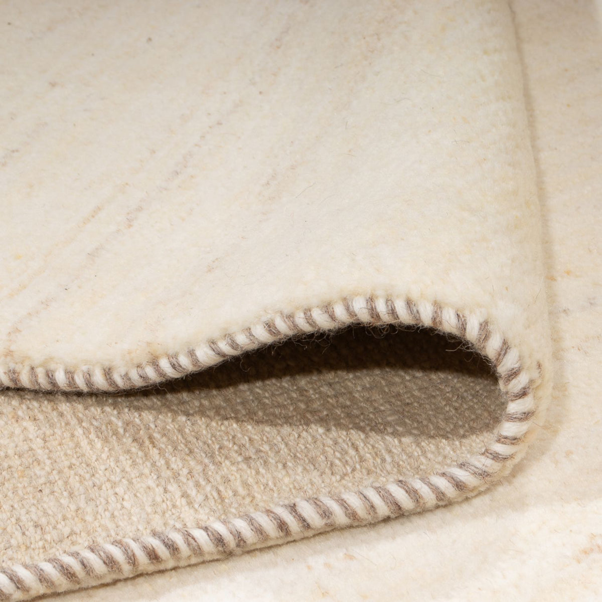 Tapis Gabbeh - Persan - 260 x 167 cm - blanc naturel
