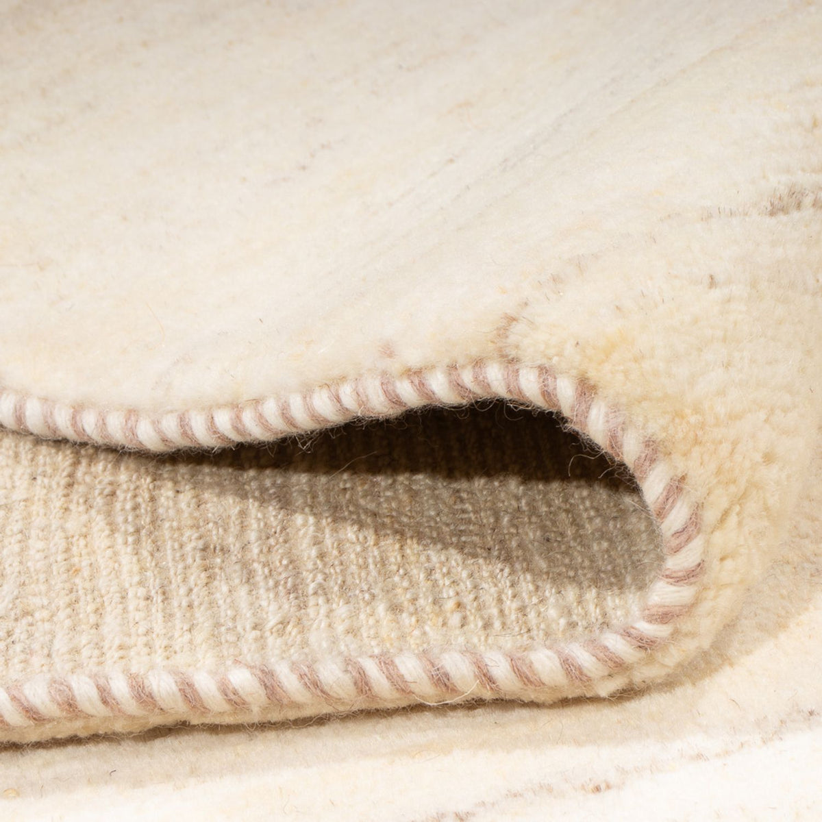 Tapis Gabbeh - Persan - 221 x 166 cm - blanc naturel