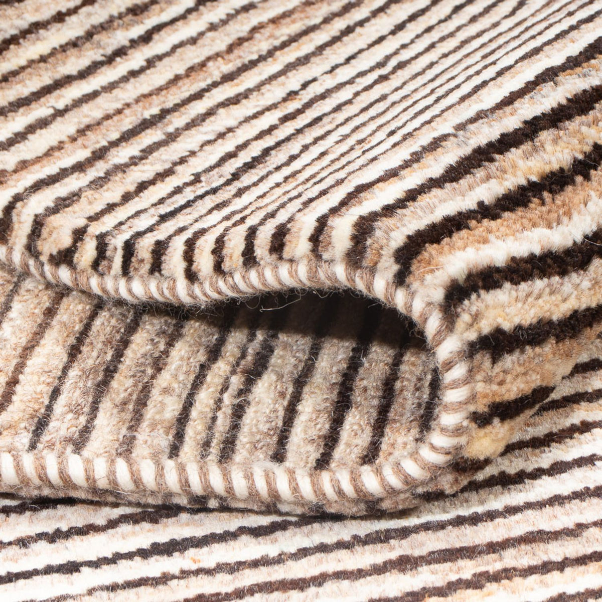 Tapis Gabbeh - Persan - 190 x 152 cm - beige foncé