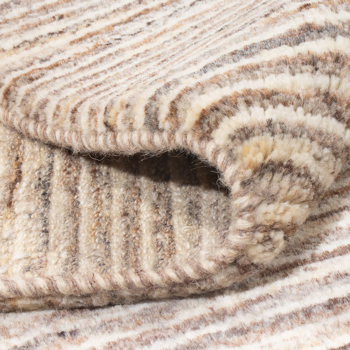 Tapis Gabbeh - Persan carré  - 216 x 207 cm - beige foncé