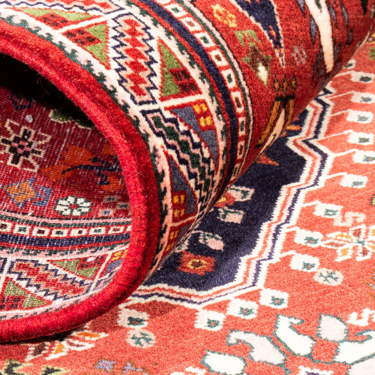 Tapis de couloir Tapis persan - Nomadic - 200 x 83 cm - rouge