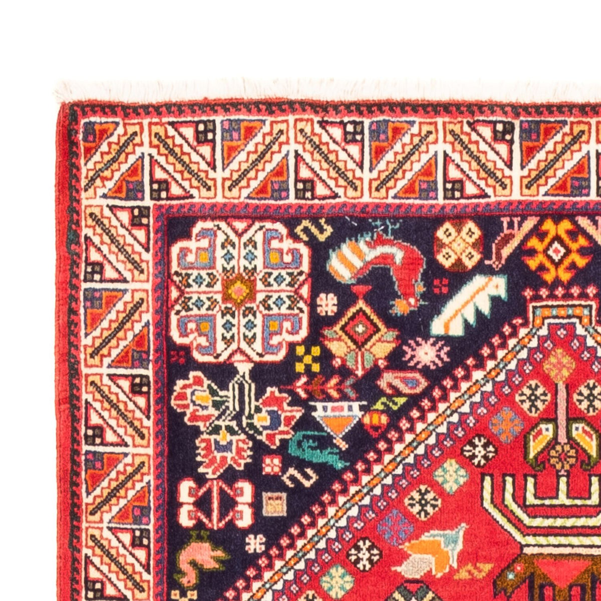 Tapis de couloir Tapis persan - Nomadic - 200 x 82 cm - rouge