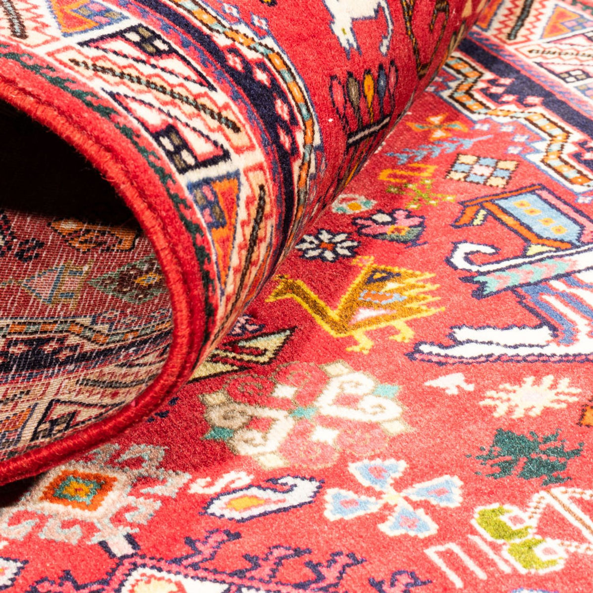 Tapis de couloir Tapis persan - Nomadic - 200 x 82 cm - rouge