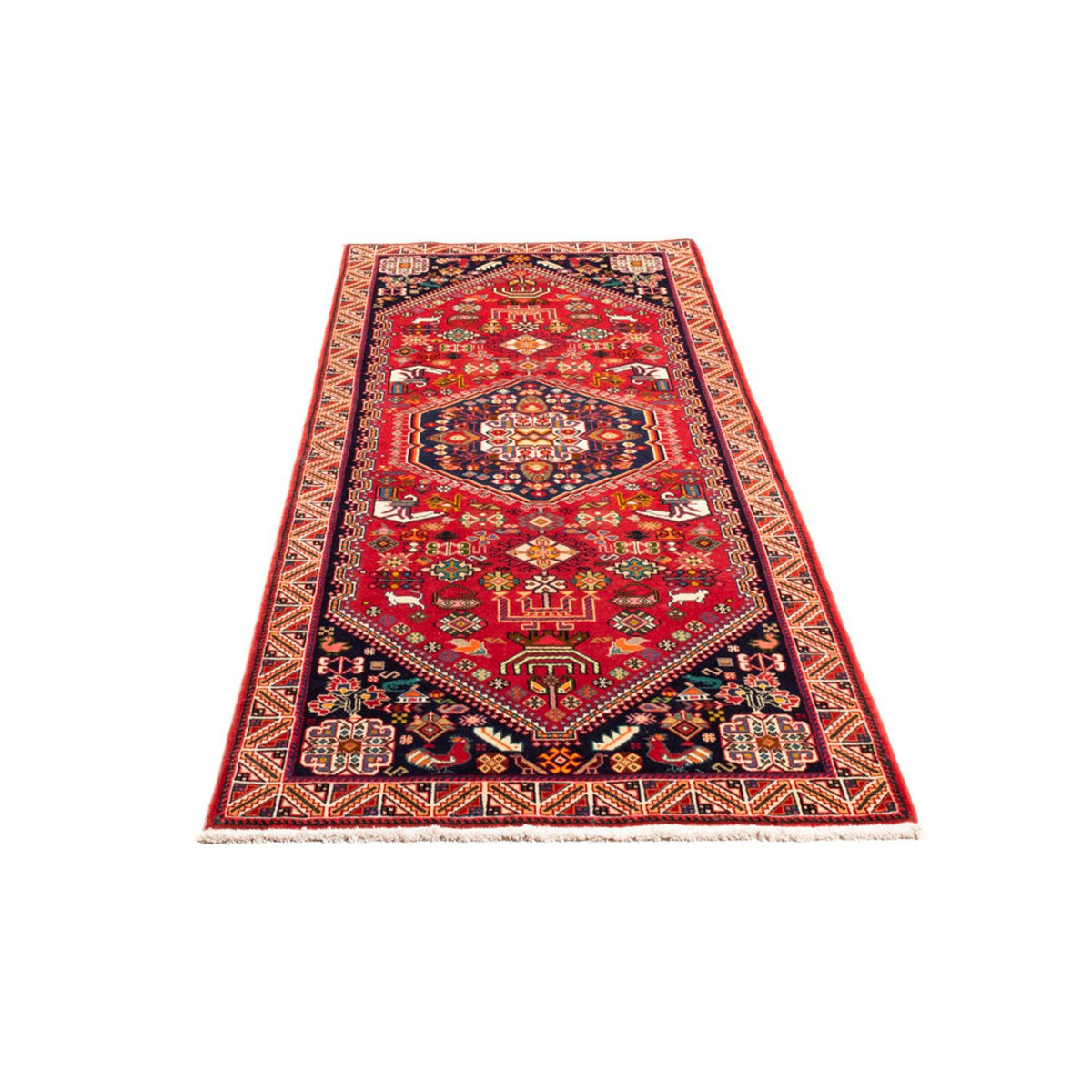 Tapis de couloir Tapis persan - Nomadic - 200 x 82 cm - rouge