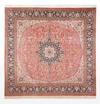 Tapis en soie - Ghom soie - Premium carré  - 247 x 247 cm - rouge clair