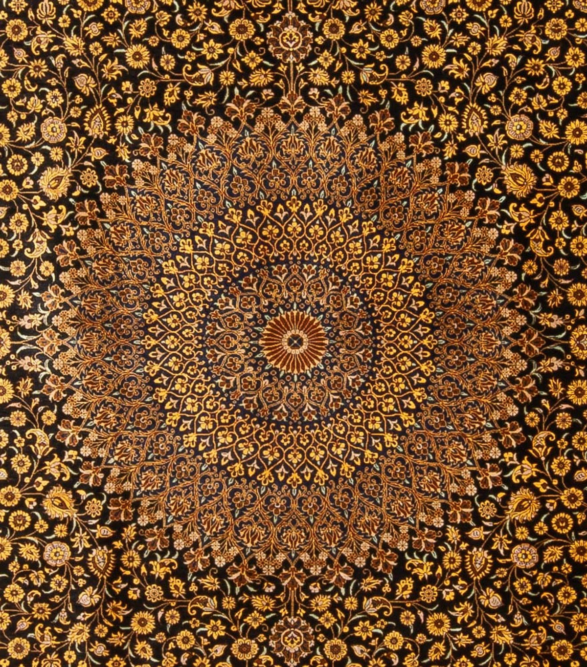 Tapis en soie - Ghom soie - Premium - 353 x 242 cm - noir