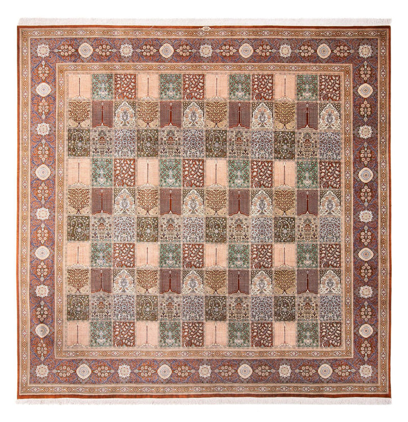 Tapis en soie - Ghom soie - Premium carré  - 302 x 297 cm - multicolore