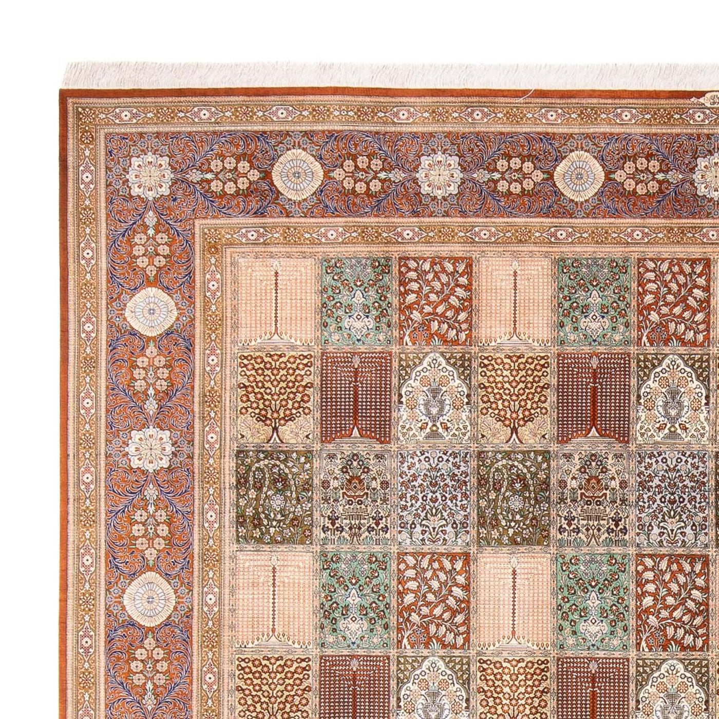 Tapis de Qom en soie Tapis 302x297cm - Tapis persan