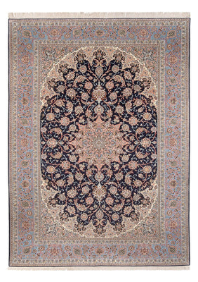 Tapis persan - Isfahan - Premium - 355 x 248 cm - bleu foncé
