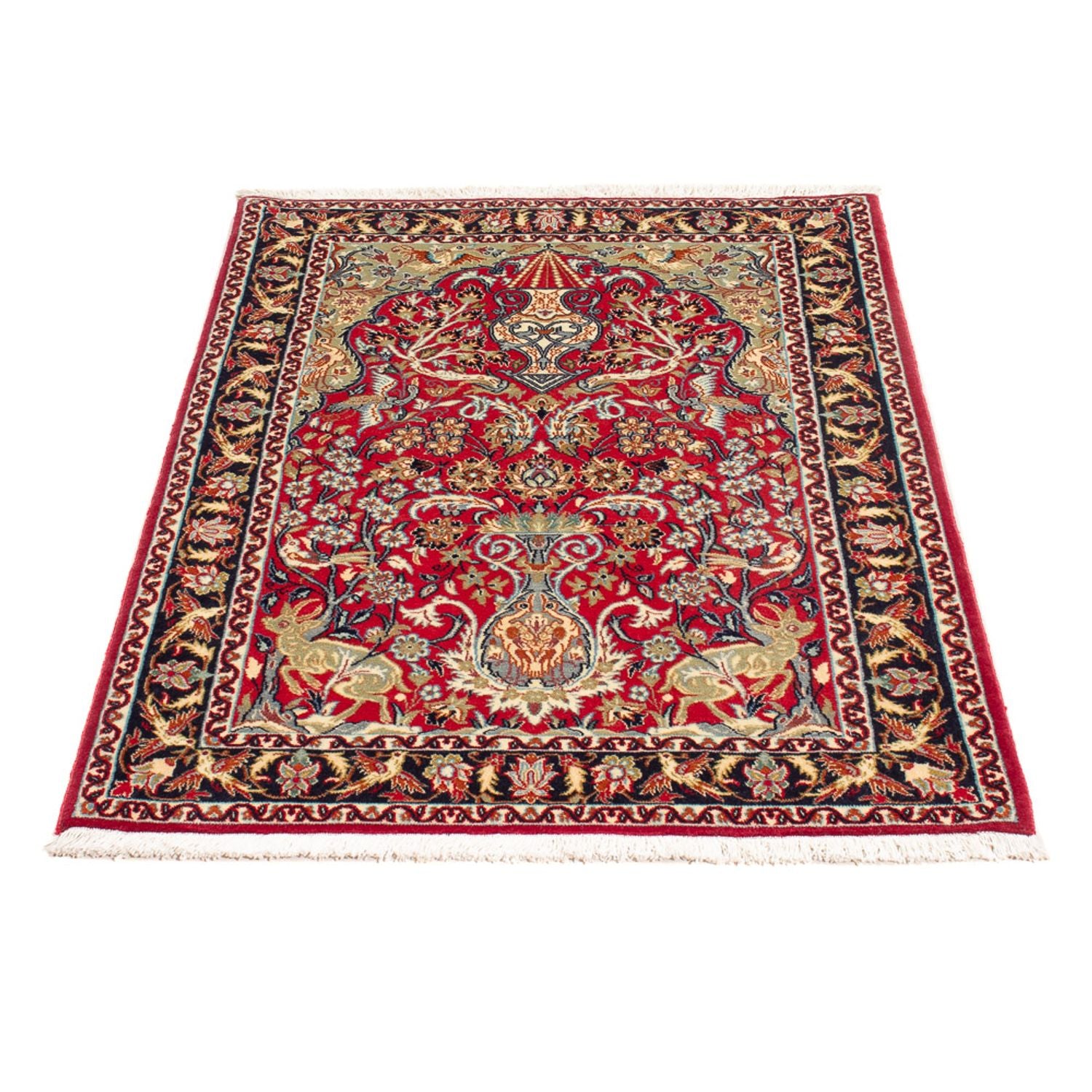 Tapis persan - Isfahan - Premium - 105 x 77 cm - rouge