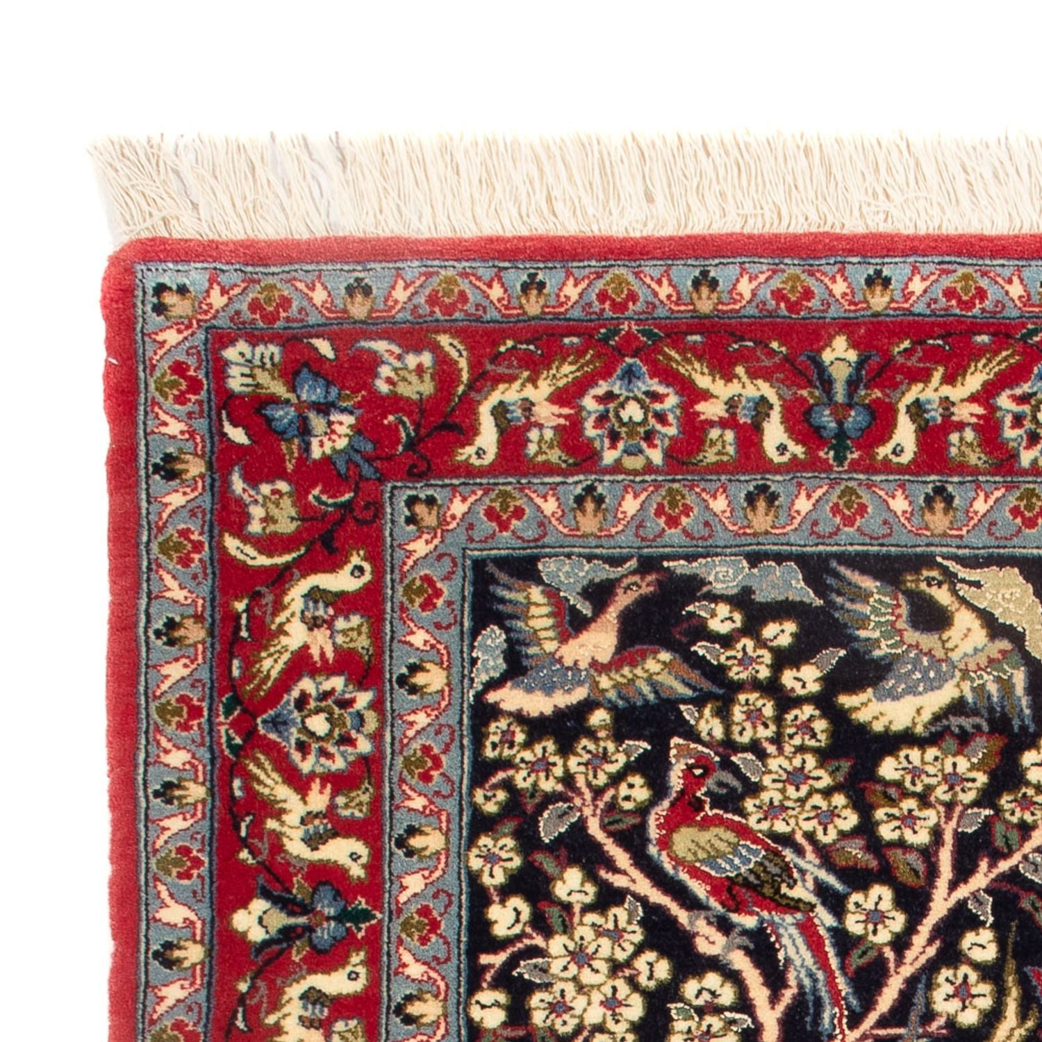 Tapis persan - Isfahan - Premium - 98 x 70 cm - bleu foncé