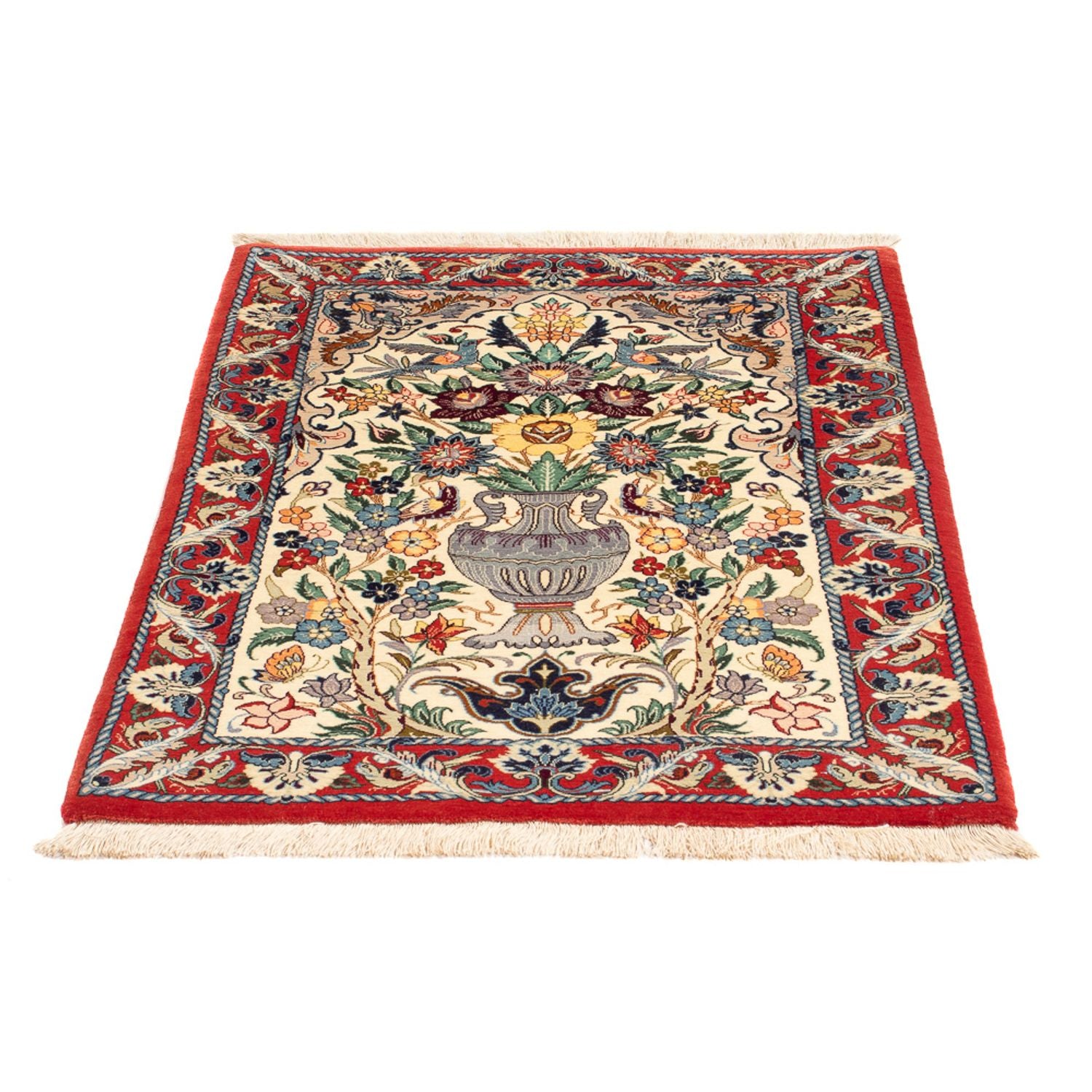 Tapis persan - Isfahan - Premium - 97 x 70 cm - crème