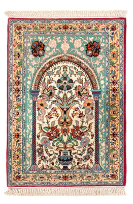 Tapis persan - Isfahan - Premium - 103 x 70 cm - vert