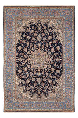 Tapis persan - Isfahan - Premium - 355 x 255 cm - bleu foncé