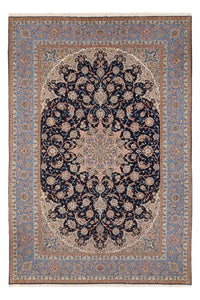 Tapis persan - Isfahan - Premium - 355 x 255 cm - bleu foncé
