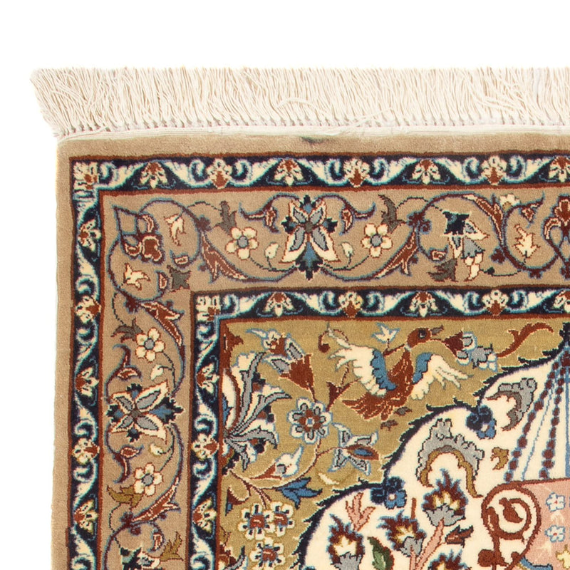 Tapis persan - Isfahan - Premium - 110 x 74 cm - crème