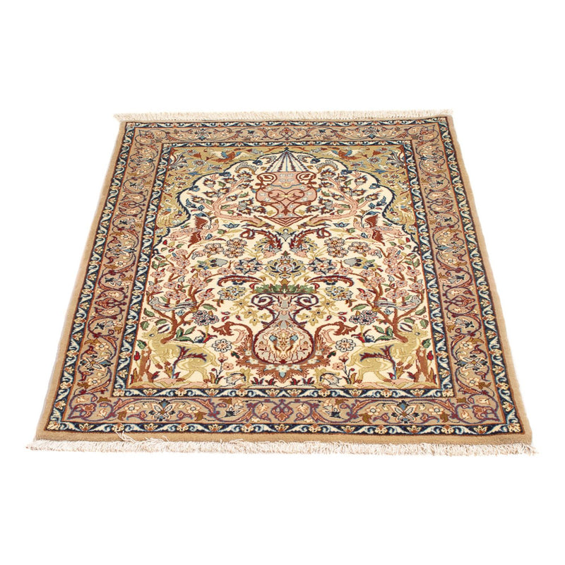 Tapis persan - Isfahan - Premium - 110 x 74 cm - crème
