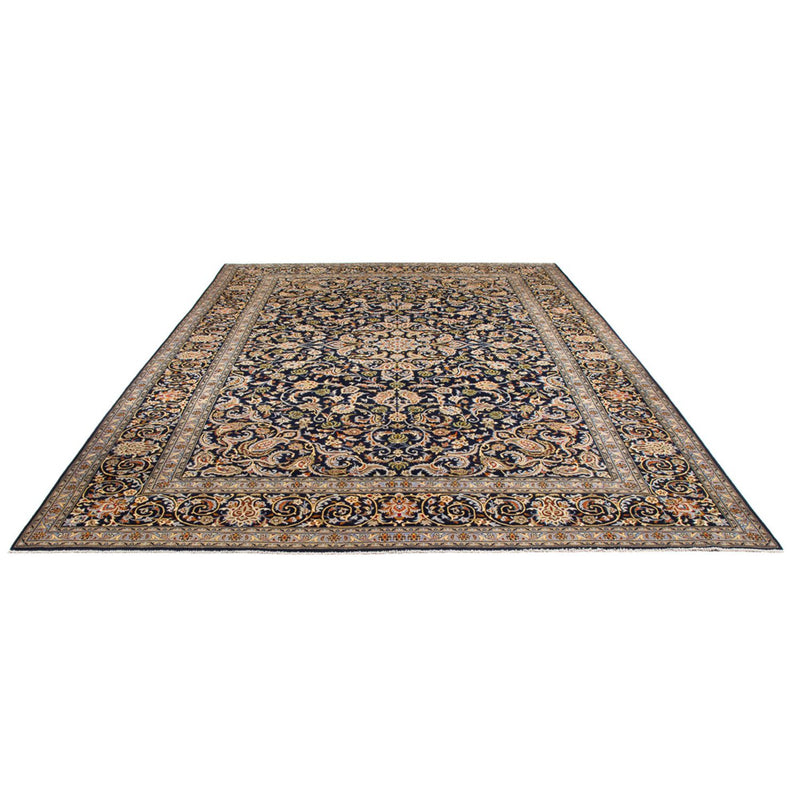 Tapis persan - Keshan - 417 x 293 cm - bleu foncé