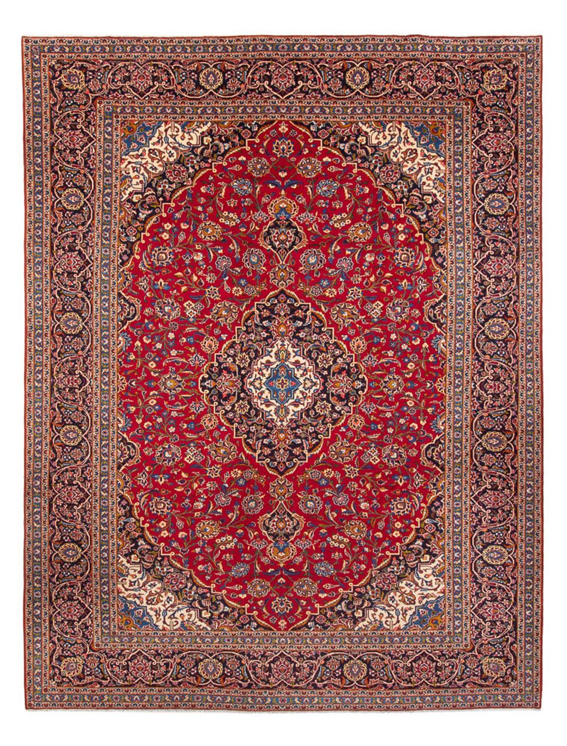 Tapis persan - Keshan - 398 x 297 cm - rouge
