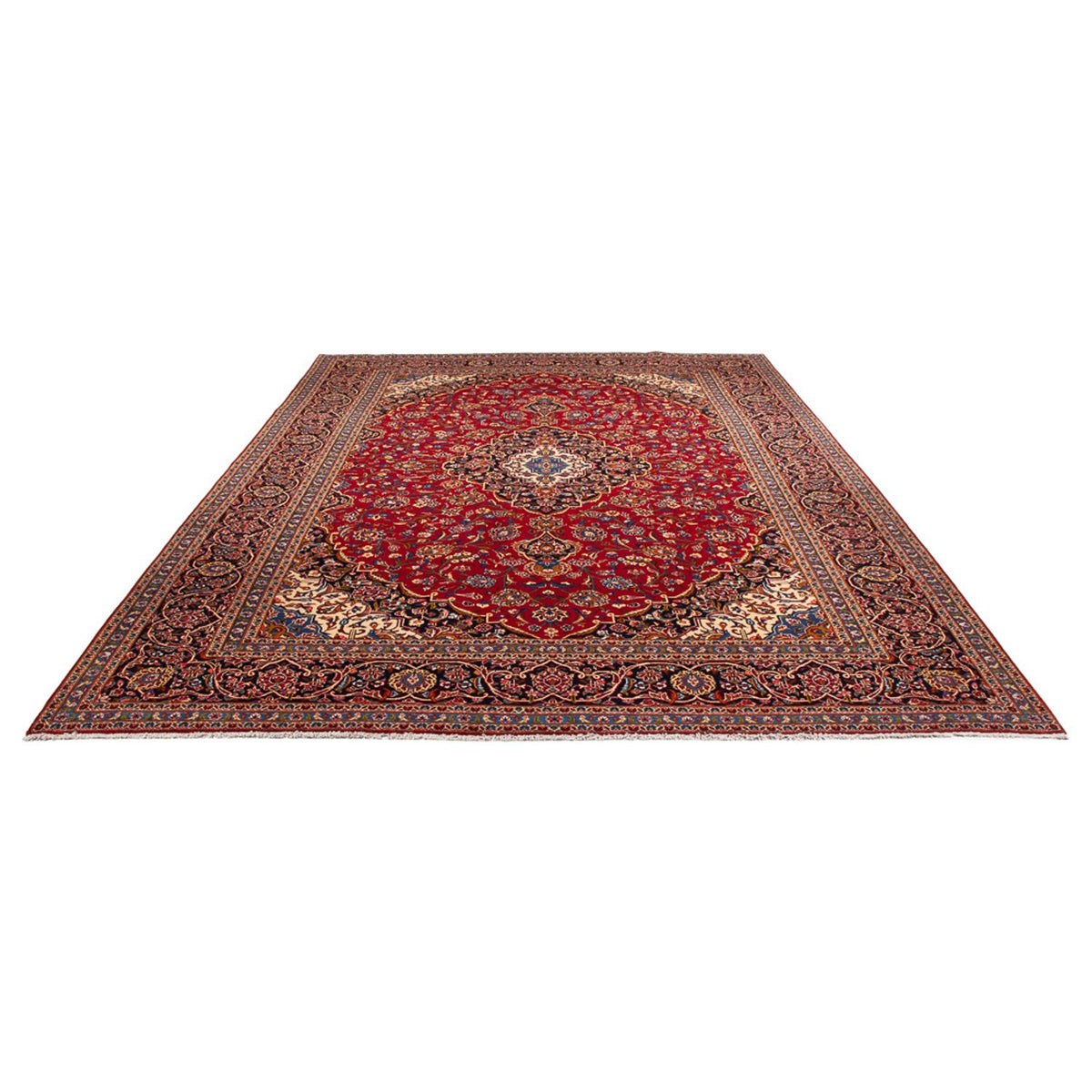 Tapis persan - Keshan - 398 x 297 cm - rouge