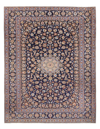 Tapis persan - Keshan - 395 x 292 cm - bleu foncé