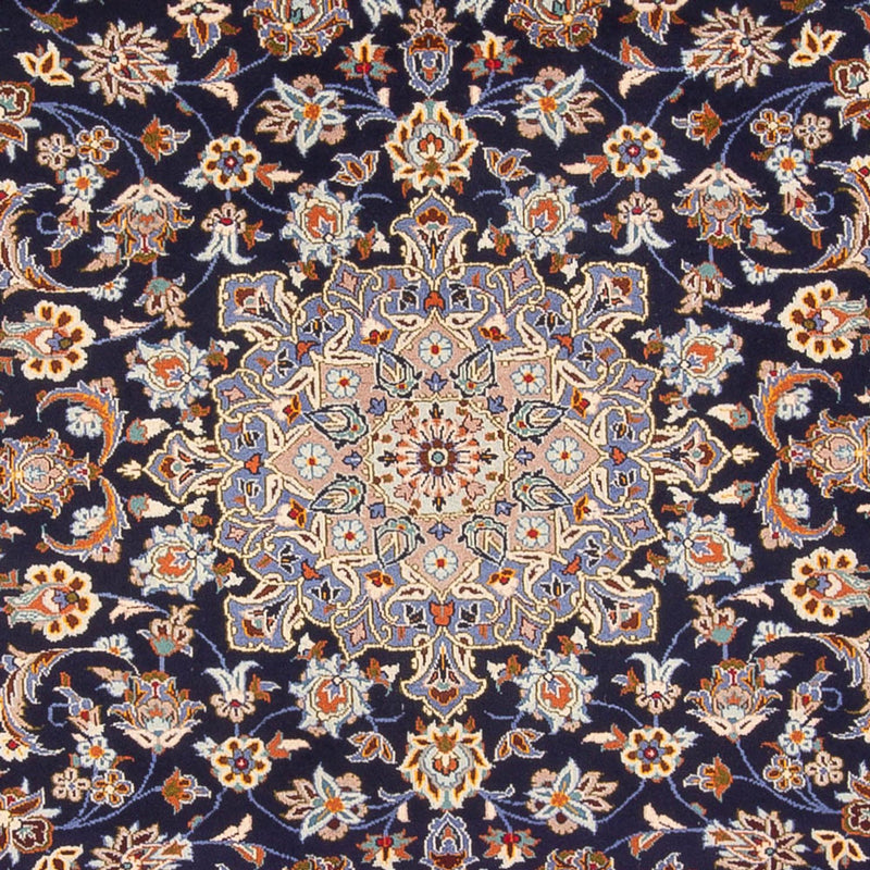 Tapis persan - Keshan - 395 x 292 cm - bleu foncé
