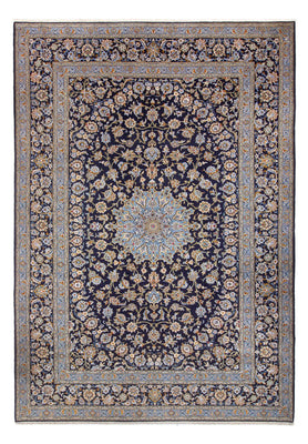 Tapis persan - Keshan - 390 x 266 cm - bleu foncé
