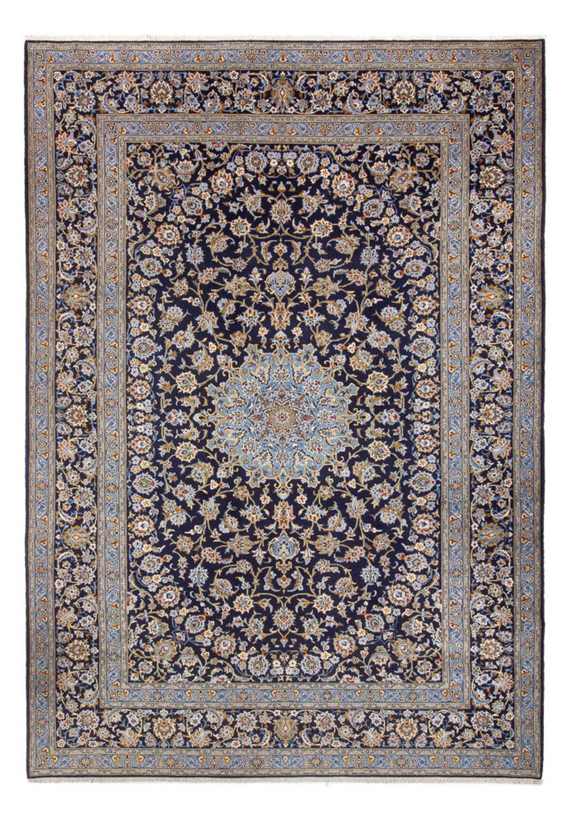 Tapis persan - Keshan - 390 x 266 cm - bleu foncé