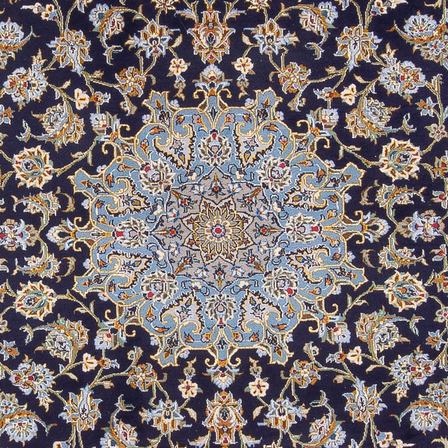 Tapis persan - Keshan - 390 x 266 cm - bleu foncé