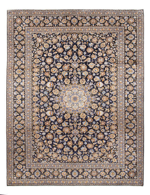 Tapis persan - Keshan - 390 x 295 cm - bleu foncé